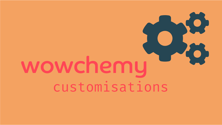 graphic with text: wowchemy customisations
